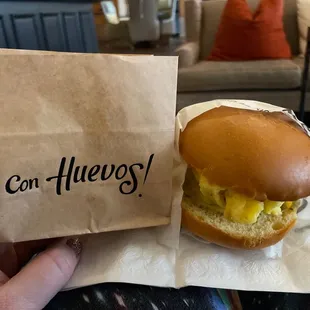 Muchos Huevos breakfast sandwich