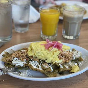 Chilaquilles and cafe con leche