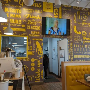 Back wall and kitchen