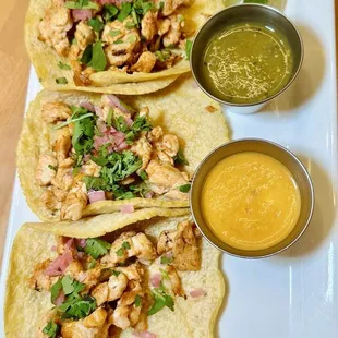 Grilled chicken tacos