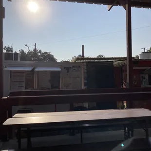 outside
