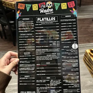 Menu March 2025