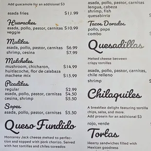 Menu.