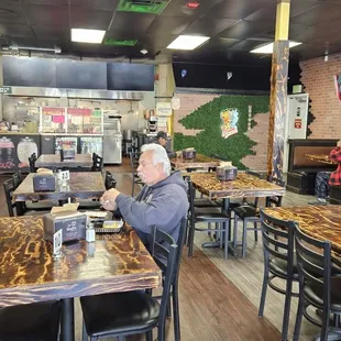 Inside of restaurant.