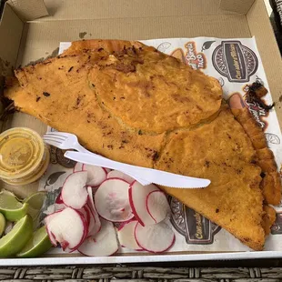 The Giant Con Sabor Birria Taco and fixings.