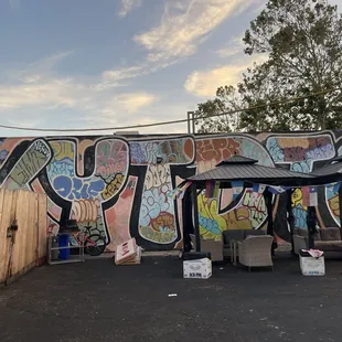Graffiti seating area