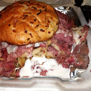 Corned beef and swiss cheese