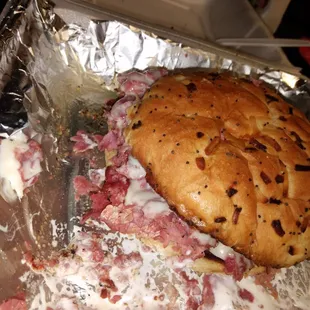 Corned beef and and swiss cheese