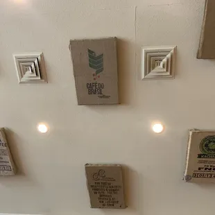 Ceiling with coffee decor