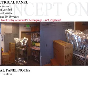 Inspector didn't communicate with the manager on site to move the boxes so he could inspect.