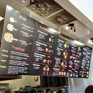 This is a photo of their menu and all the foods they serve and make .