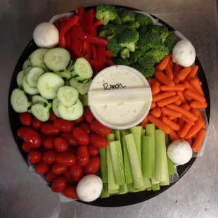 vegetables and dip