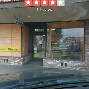 the front of the store