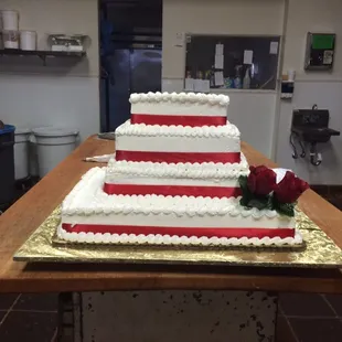 a three tiered cake