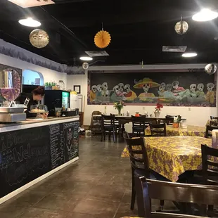 the interior of the restaurant