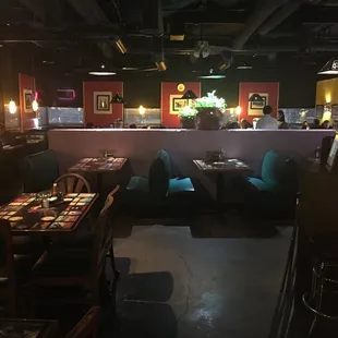 the dining area