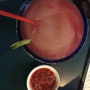 The margarita is ginormous!!