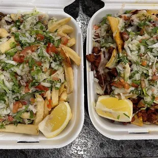 Carne Asada Fries &amp; Al Pastor Nachos