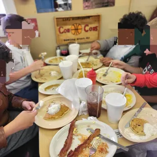 Pixelated kids who are hopped up on sugar and the best breakfast in town.
