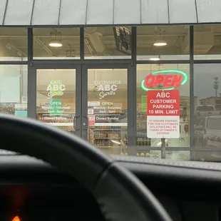 a view from inside a car