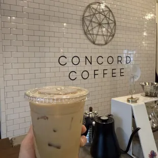 Iced lavender latte