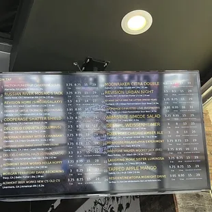 Their menu as of February 25th, 2023