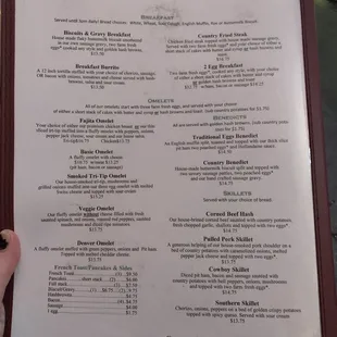 Updated Menu as of 9/29/22