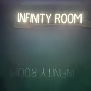 neon sign for infinity room