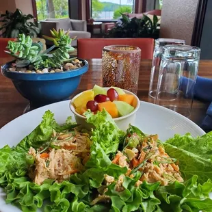 Sweet Chili Chicken Salad Lettuce Wrap