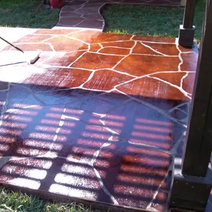 Stained &amp; Engraved Patio