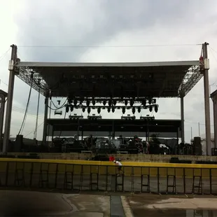 Post sound check on big stage