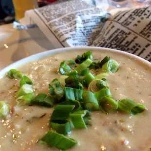 Clam chowder soup of the day. Awesome!