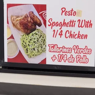 Tallarines verdes Puesto spaghetti yummmm