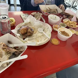 Whole chicken with sides