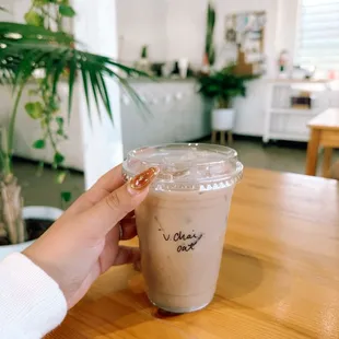 Iced chai with oat milk &amp; vanilla