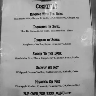 Love the cocktail names