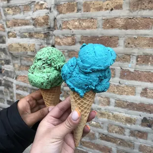 Cookie Monster  Irish mint chip