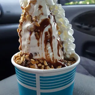 Med. Hot Fudge Sundae.  Great Value, tastes great too.