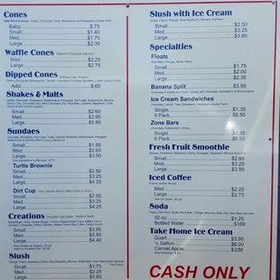 2016 menu