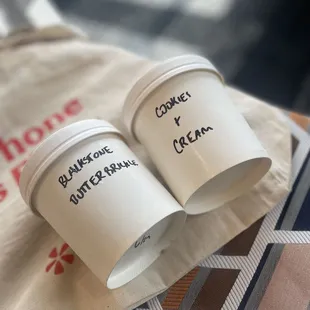 Blackstone Butterbrickle and Cookies and Cream ice cream