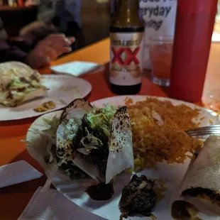 Tacos and a pork burrito. Excellent!