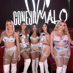 a group of women in lingerie