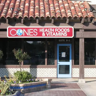 Cone's Health Foods &amp; Vitamins in Town and Country Shopping Center at Stockdale and Coffee/Gosford, by Trader Joe's. Open Sunday