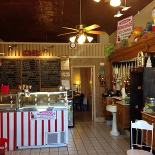 the inside of a restaurant