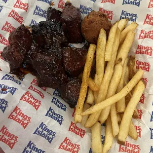 Burnt ends and fries