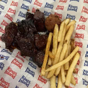 Burnt ends and fries