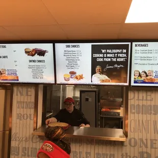 The menu has lots of selections to choose from!