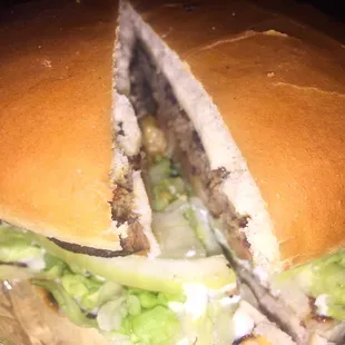 Really delicious burger with the works toppings