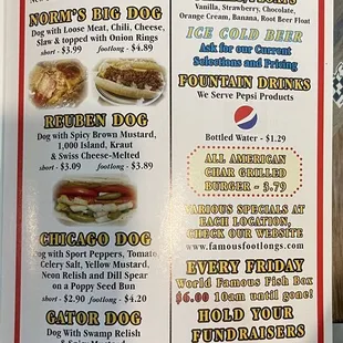 Menu right side July 4, 2022