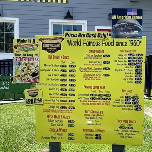 Drive thru menu. July 4, 2022